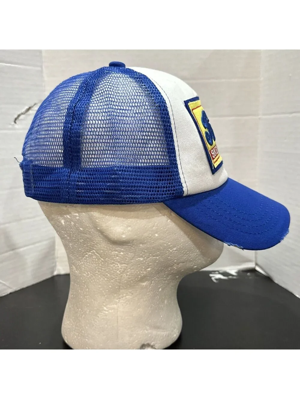 The Indian Skeleton Drink #7 Blue Mesh Snapback Baseball Cap